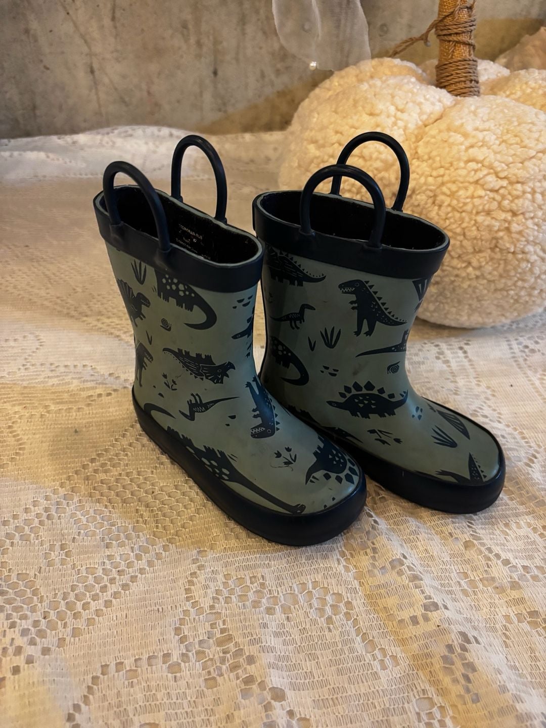 Unbranded Dinosaur Rain Boots Blue Kids 3