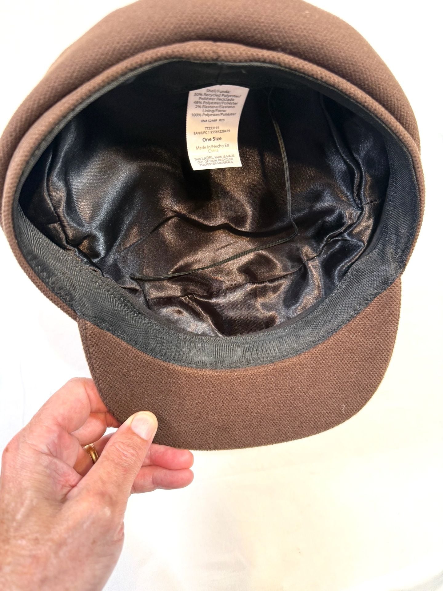 Women's Fisherman Cap One Size Heritage Workwear Old Money Dark Academia Indie Brown Pique Cabbie Baker Boy Greek Fiddler Captain Hat Braided Rope Trim Satin Lined 4
