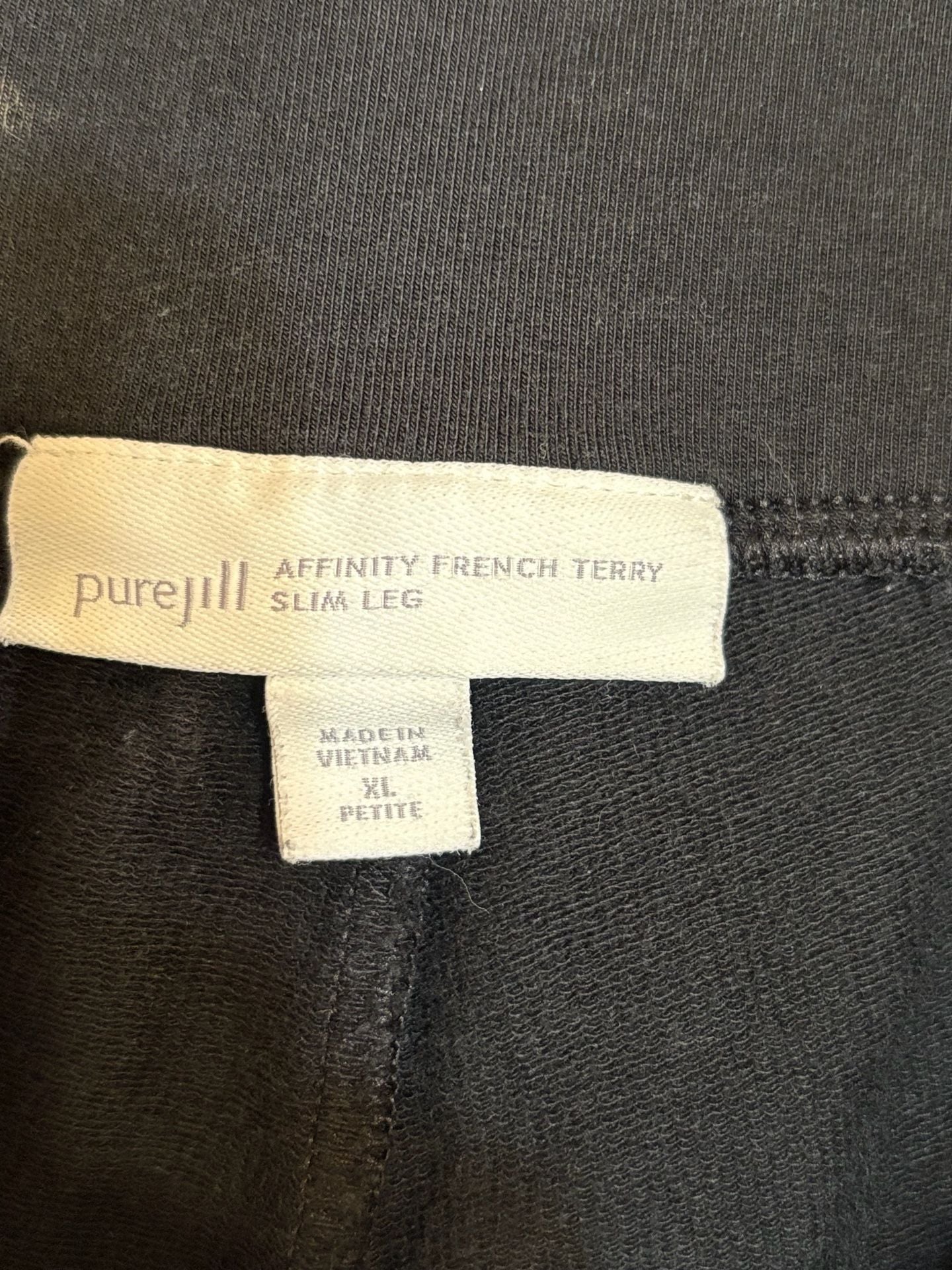 Pure Jill Affinity French Terry Slim Leg Pants Size XL Petite 3