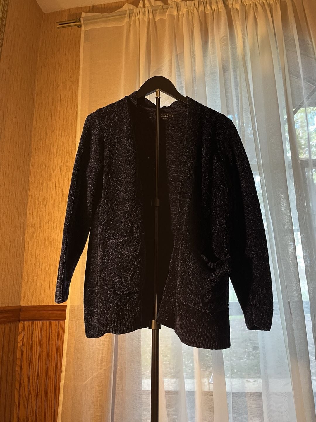 Grace Petite Cardigan Sweater Size PS Navy Blue 2