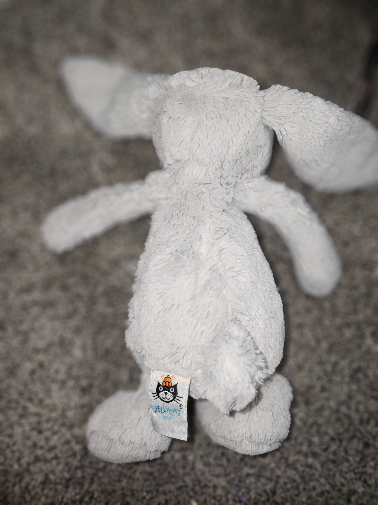 Jellycat Bashful Silver Bunny Plush Stuffed Animal Grey medium 2