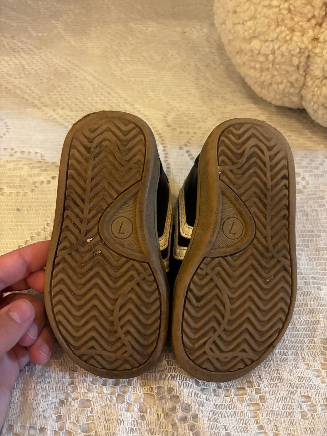 Toddler Shoes Size 7 Black White Sneakers 4