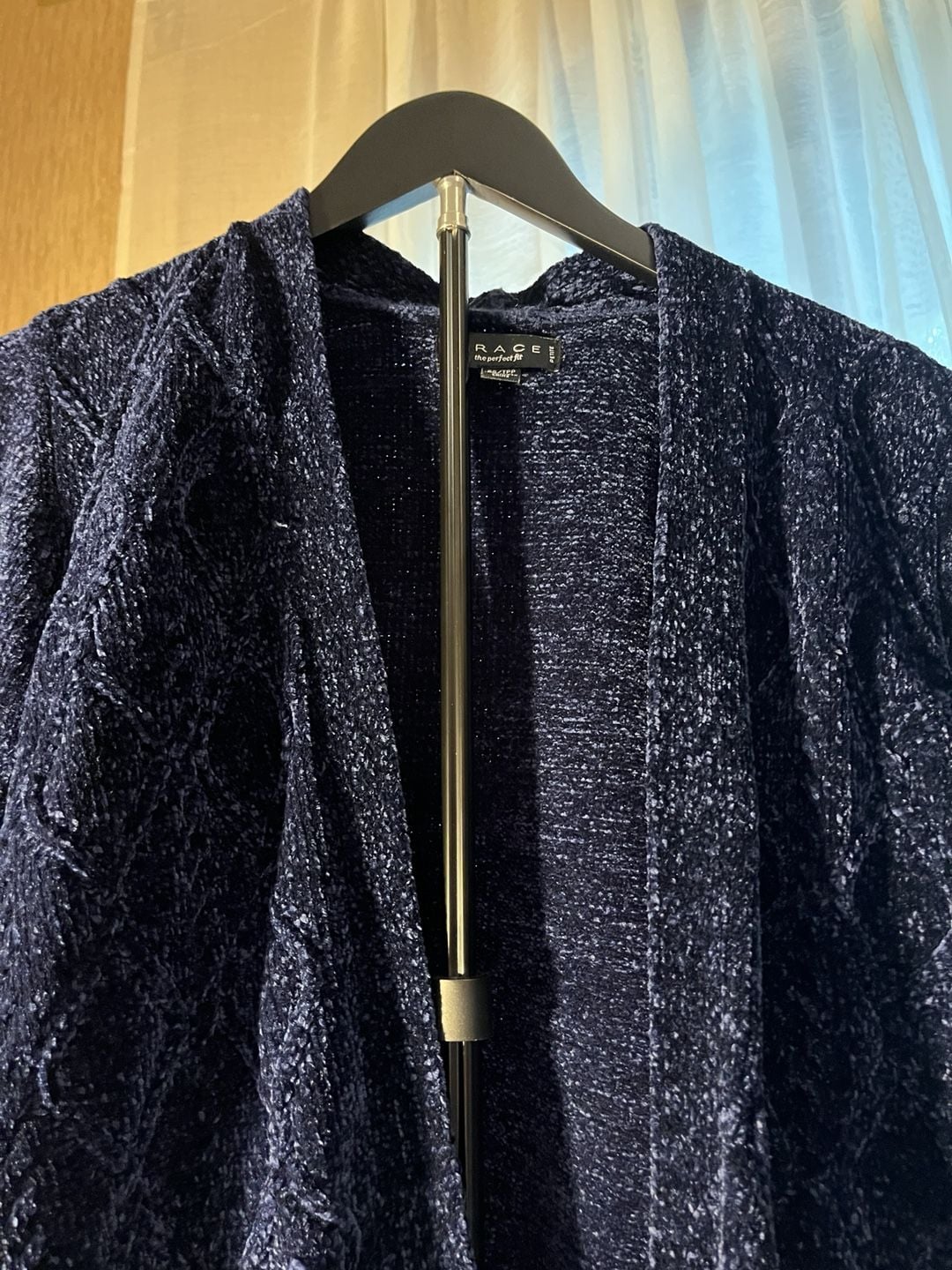 Grace Petite Cardigan Sweater Size PS Navy Blue 7
