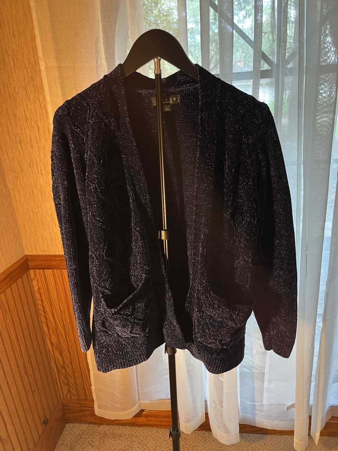 Grace Petite Cardigan Sweater Size PS Navy Blue 9