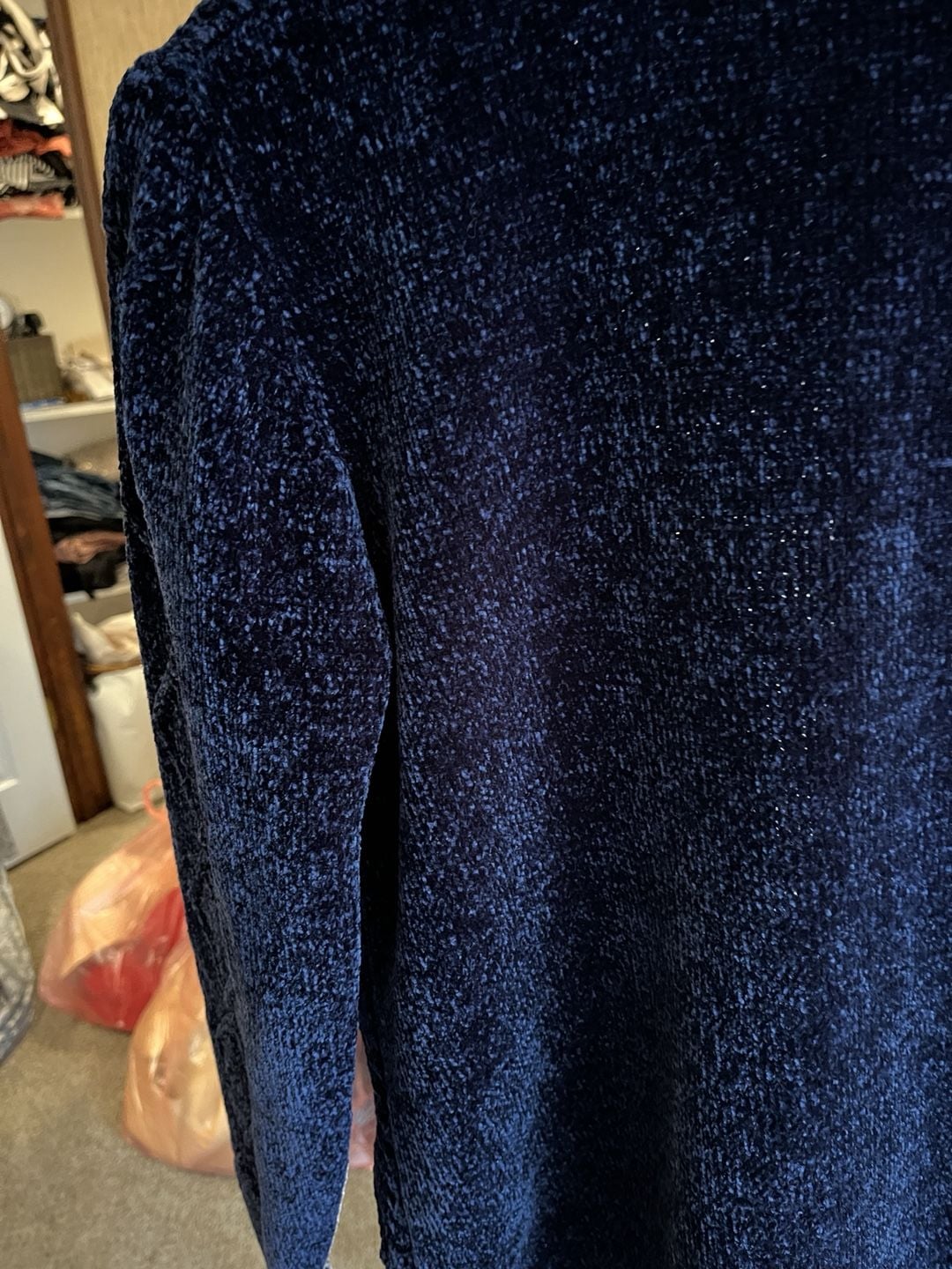Grace Petite Cardigan Sweater Size PS Navy Blue 12