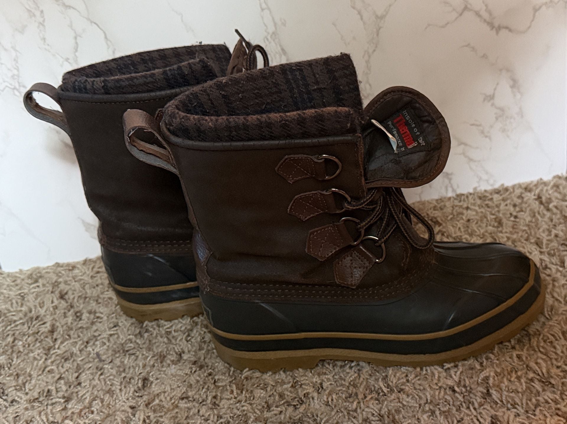 Men’s Duck Boots Thermolite Size 7 Winter Duck Boots Brown 2