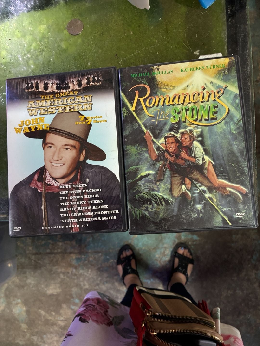 The Great American Western John Wayne DVD Lot and Romancing The Stone DVD 1