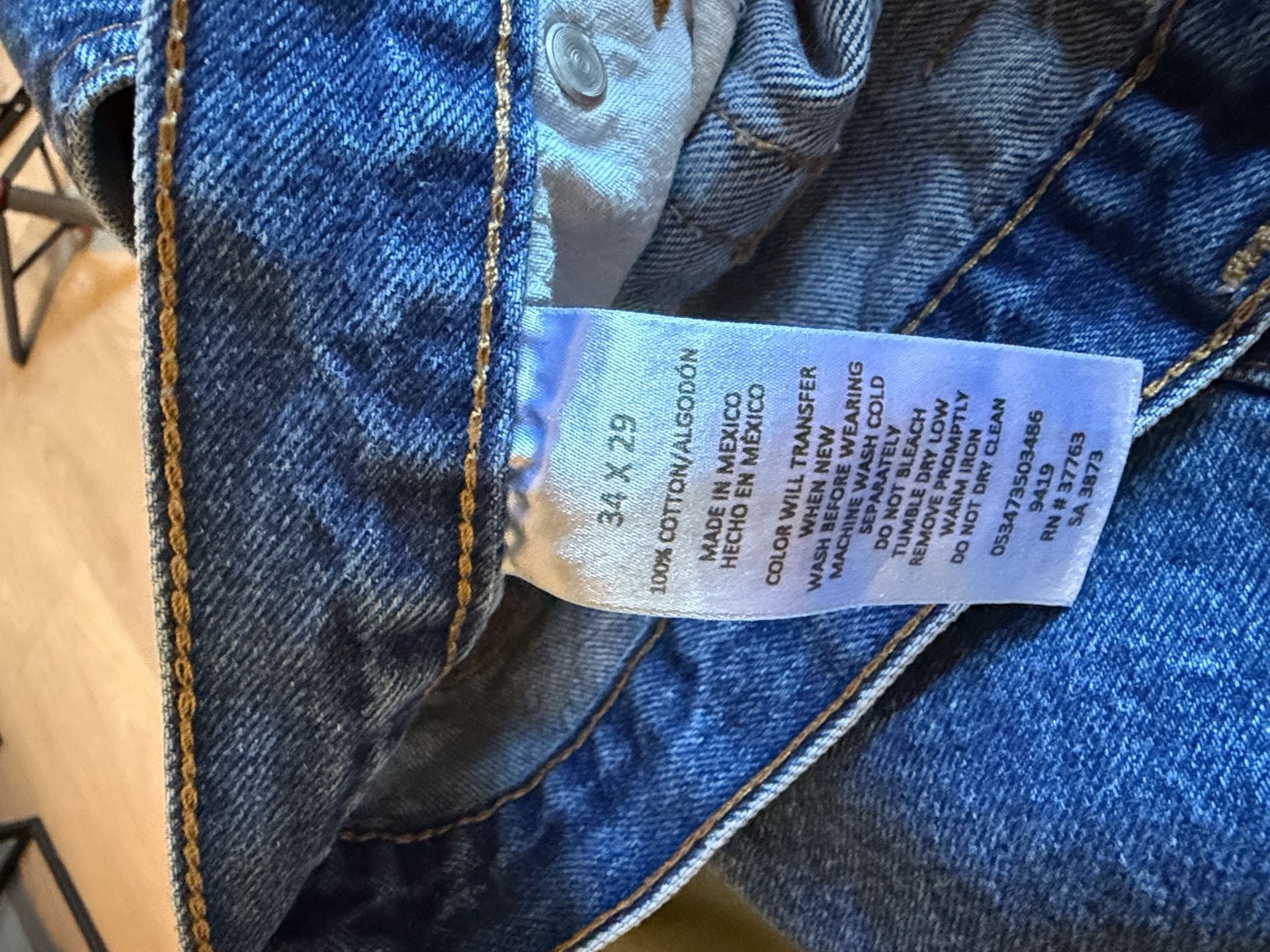 MEMBER'S MARK Jeans Mens 31x29 Straight Wide vtg 90s Y2k Skater ..., 5