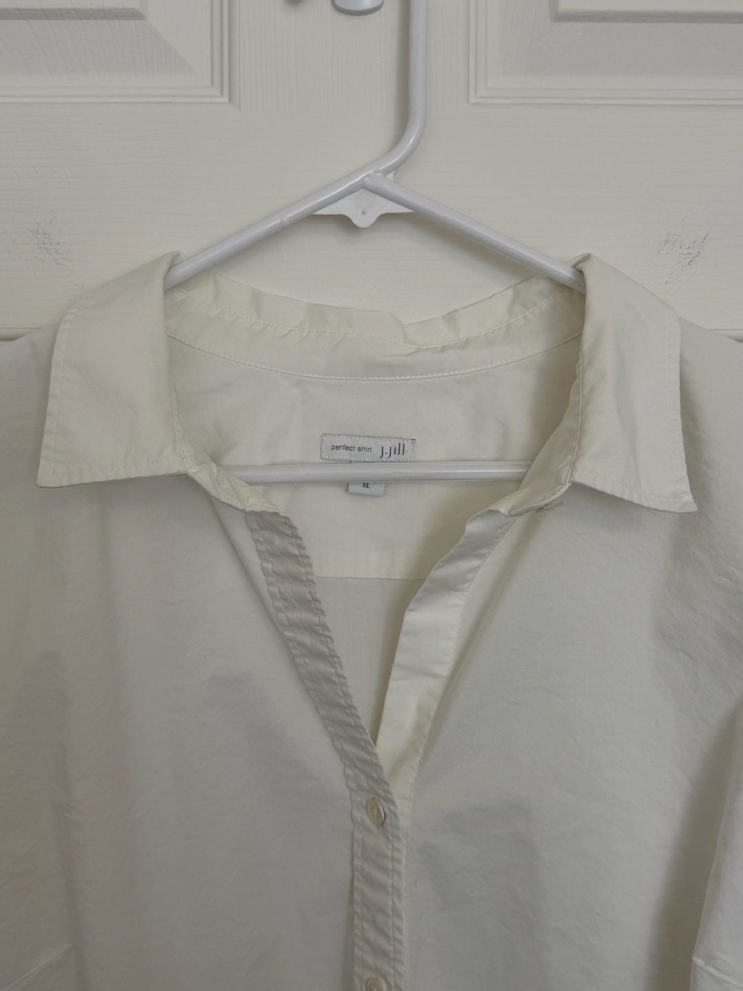 J.Jill Perfect Shirt Size XL White Button-Down Long Sleeve Top 3