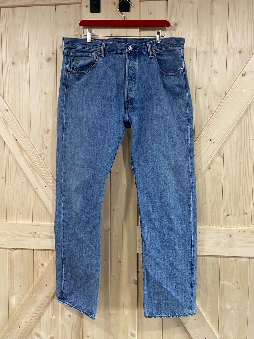 Levi's 501 Straight Leg Jeans Size 38x30 Medium Wash Denim 2