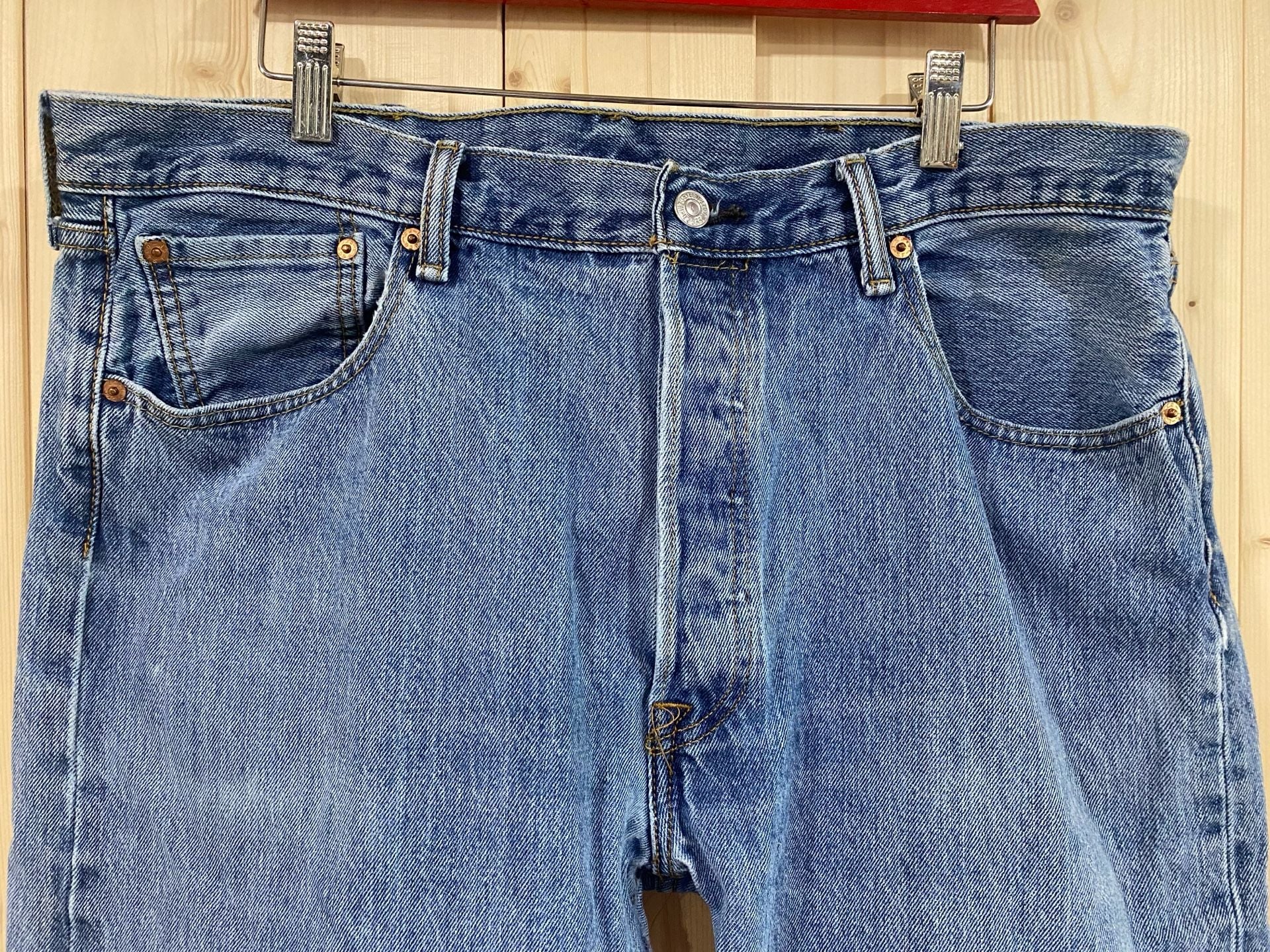 Levi's 501 Straight Leg Jeans Size 38x30 Medium Wash Denim 4