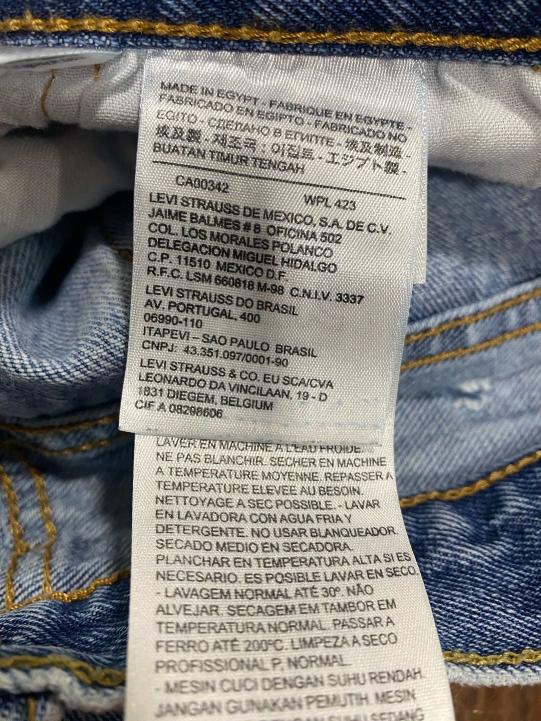 Levi's 501 Straight Leg Jeans Size 38x30 Medium Wash Denim 9