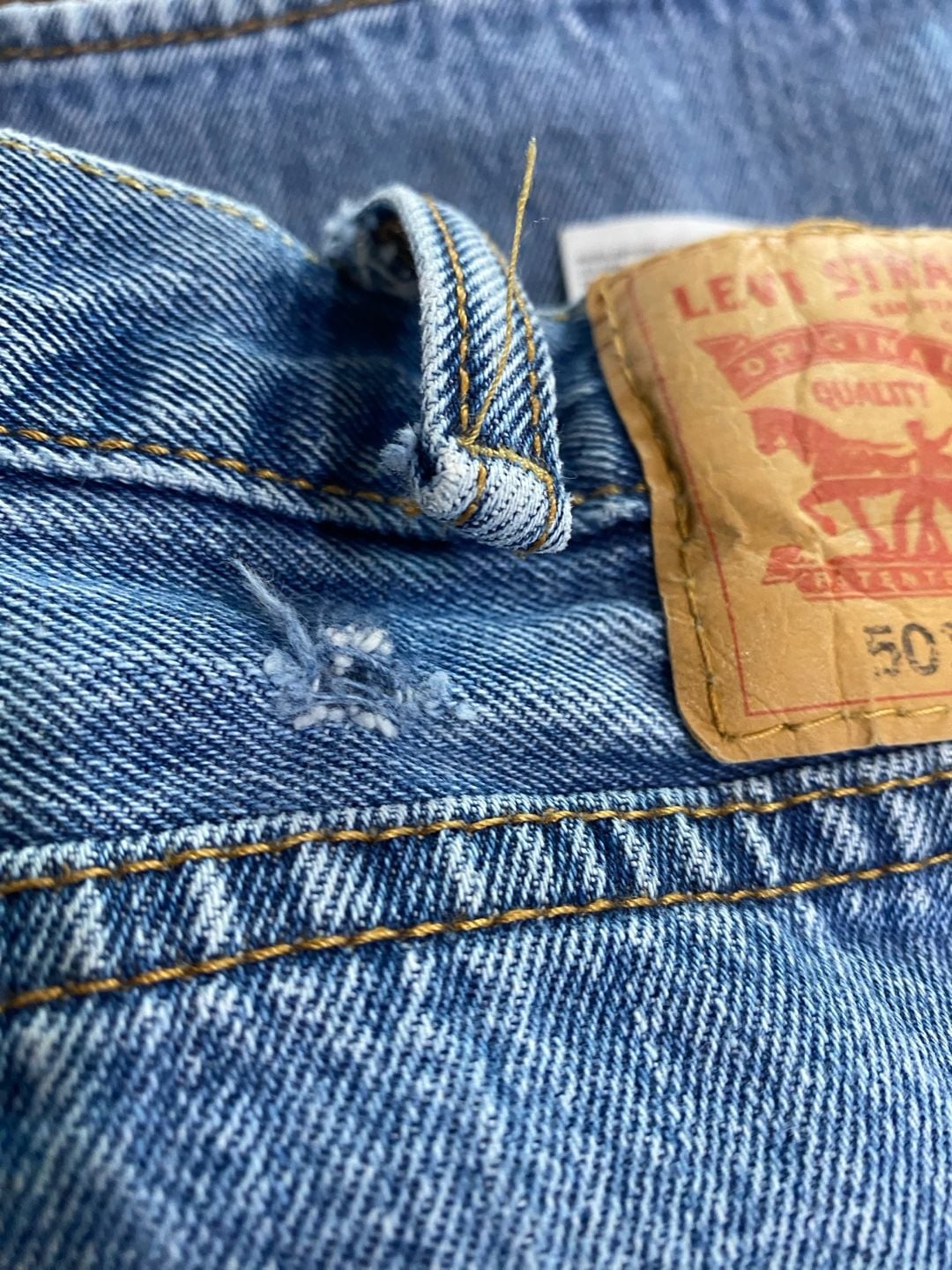 Levi's 501 Straight Leg Jeans Size 38x30 Medium Wash Denim 11
