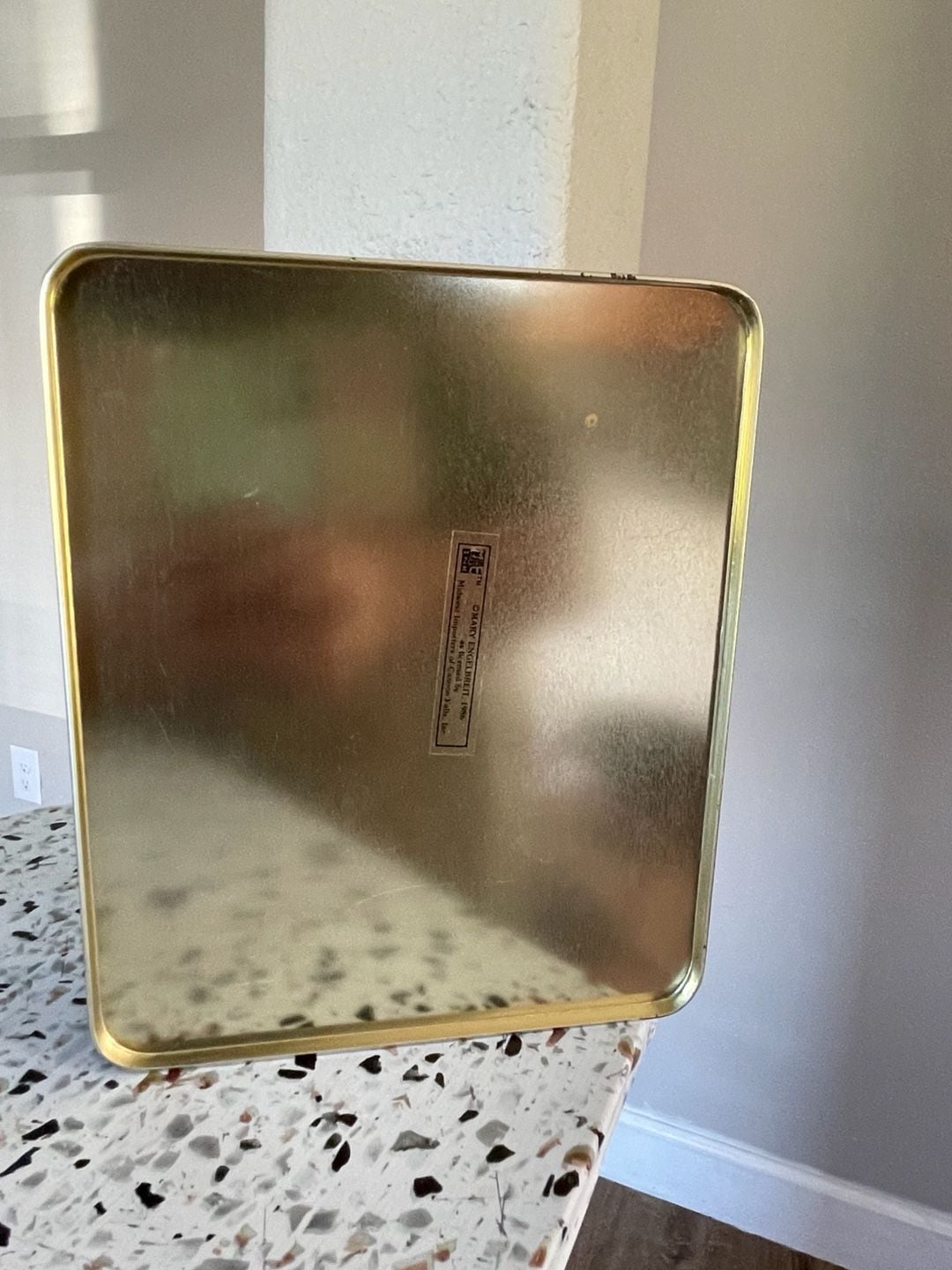 Mary Engelbreit Believe Santa Metal Storage Tin Box Vintage 3