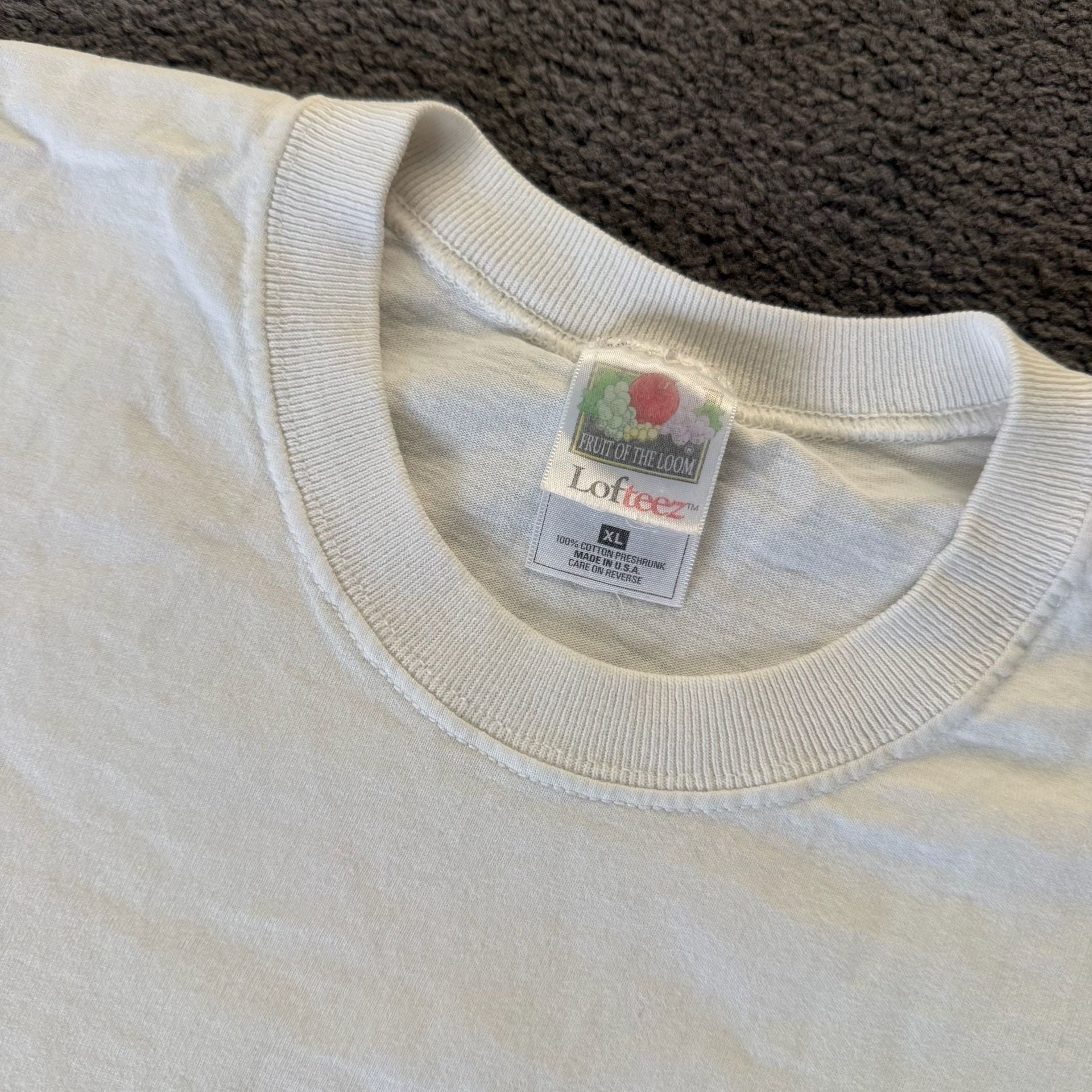 Vintage Fruit of the Loom Bose Big Deal T-Shirt Size XL White Graphic Tee 4