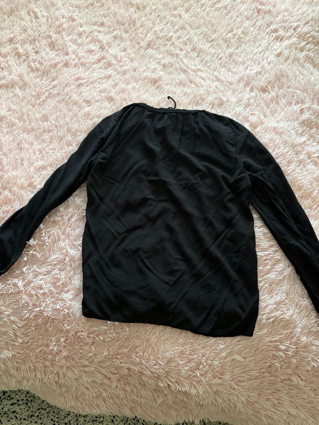 Republic Black Ruffle Neck Long Sleeve Blouse 3