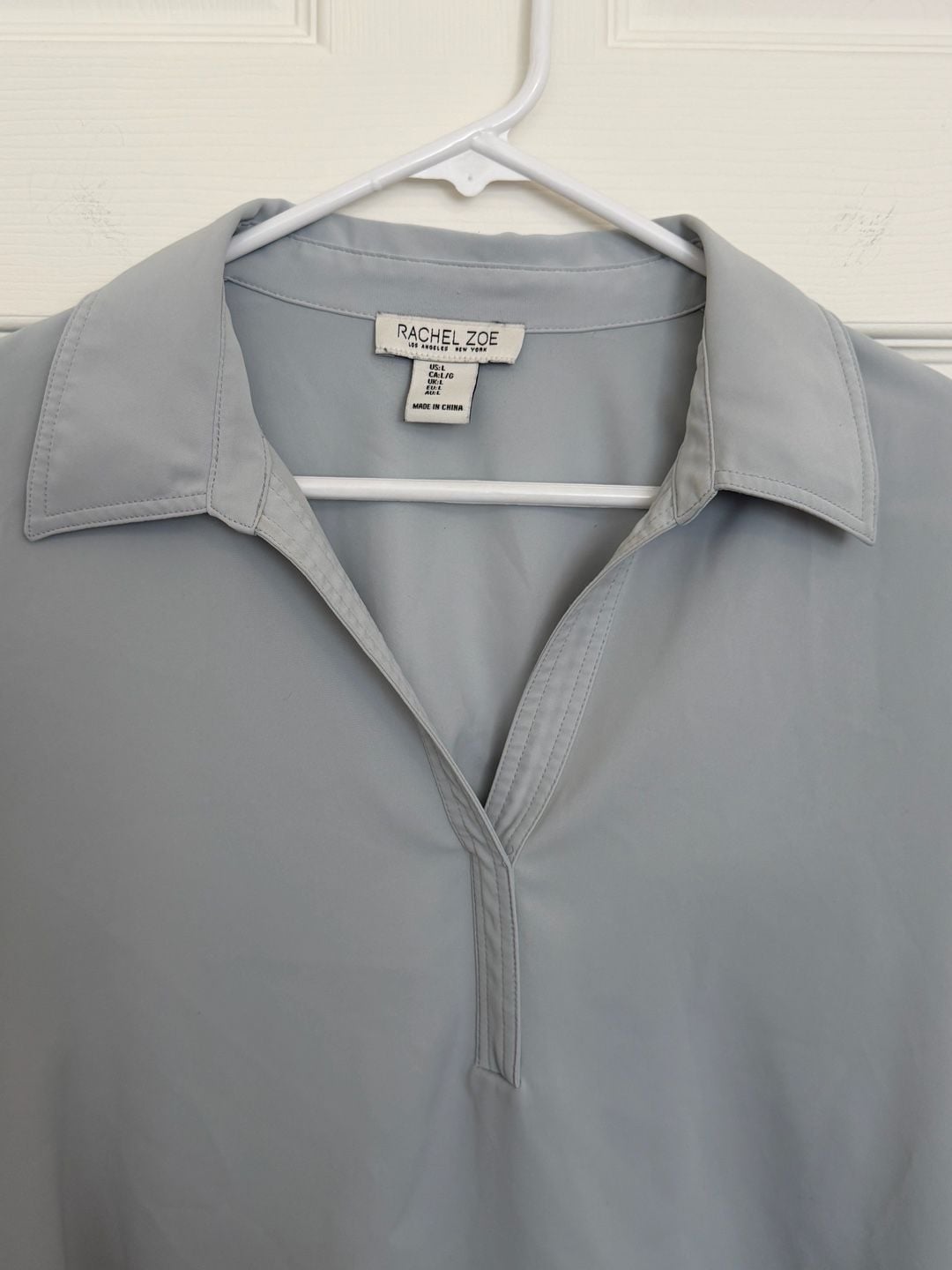 Rachel Zoe Blouse Size L Blue 2