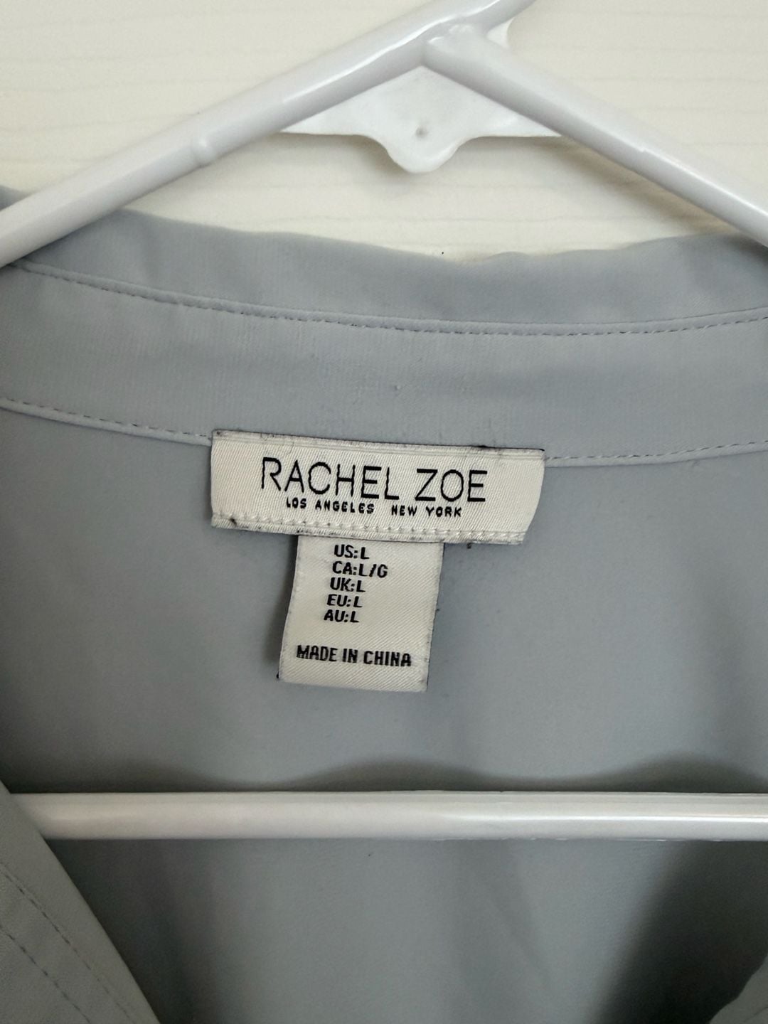 Rachel Zoe Blouse Size L Blue 3