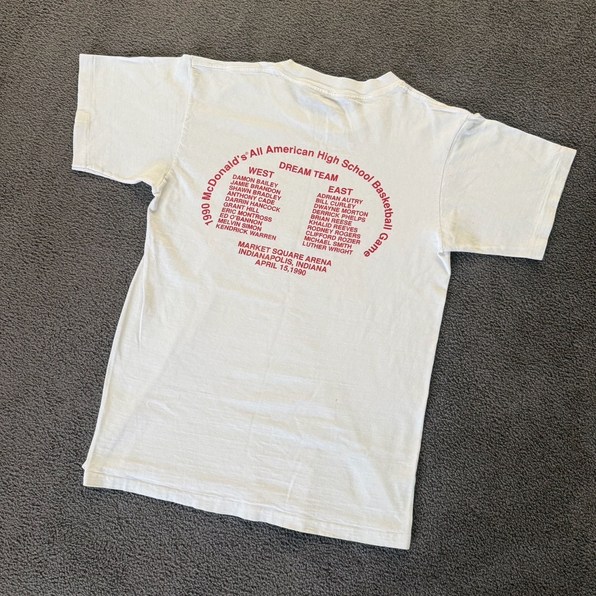 Vintage 1990 McDonald's Jammin Jubilee Basketball T-Shirt White 3