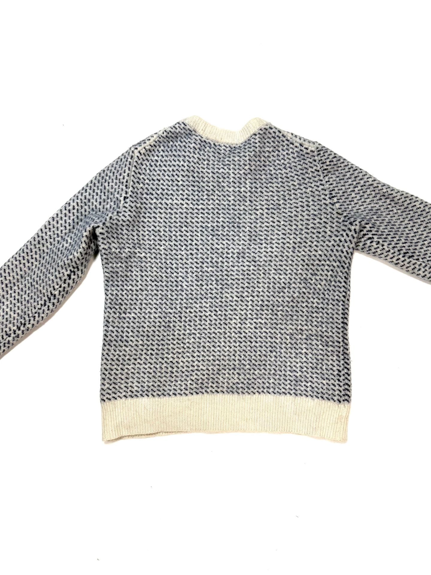 Vineyard Vines by Shep & Ian Women's Sweater S Old Money Preppy Heritage Americana Quiet Luxury Merino Wool Birdseye Crewneck Navy Cream Pullover Nordic Knit Raglan 8