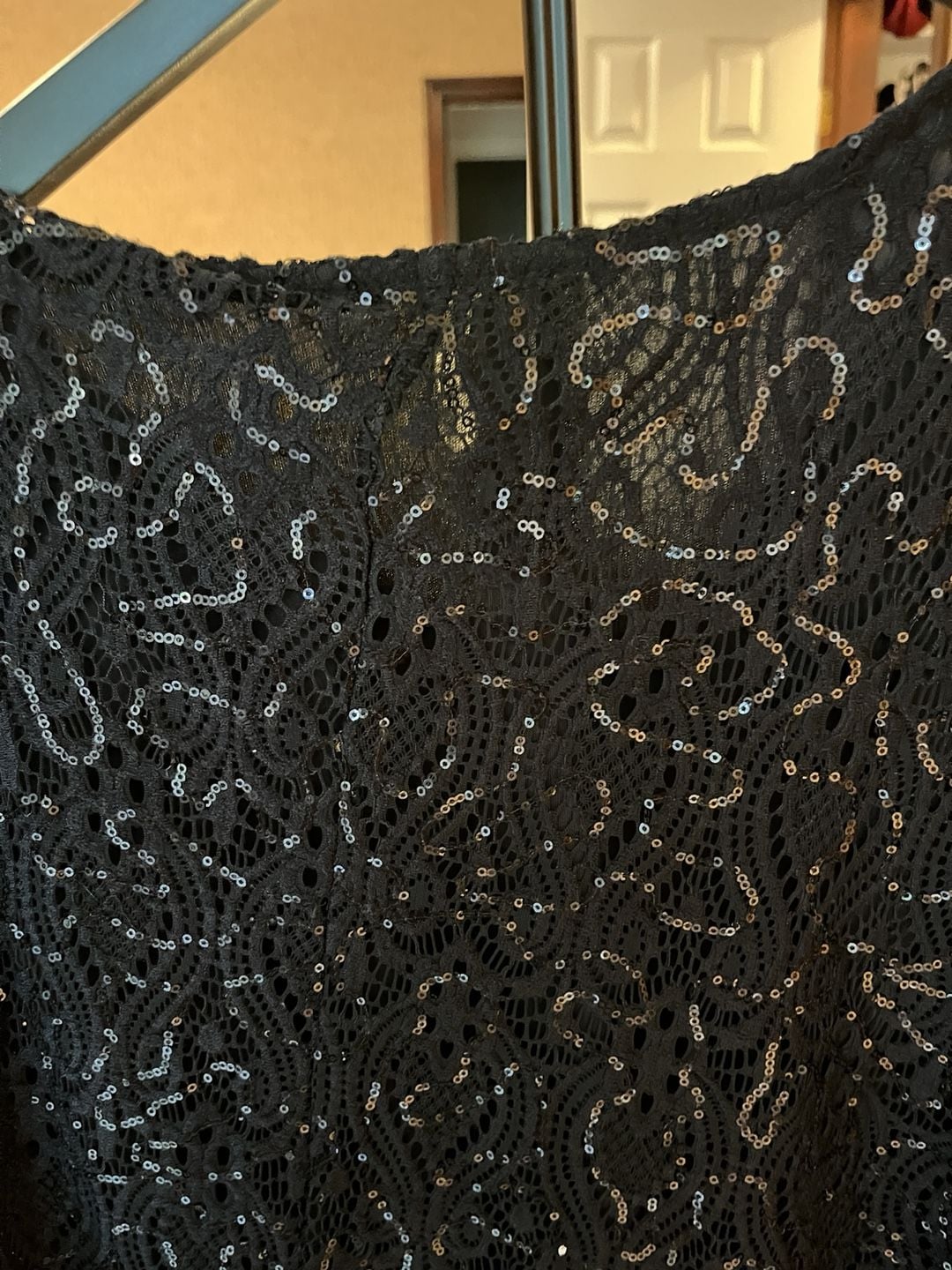 Brittany Black Lace Top Size 2X Black 8