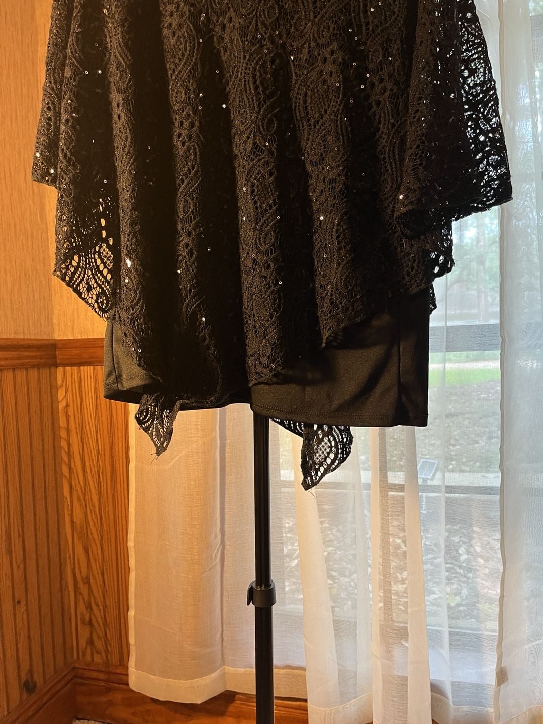 Brittany Black Lace Top Size 2X Black 13