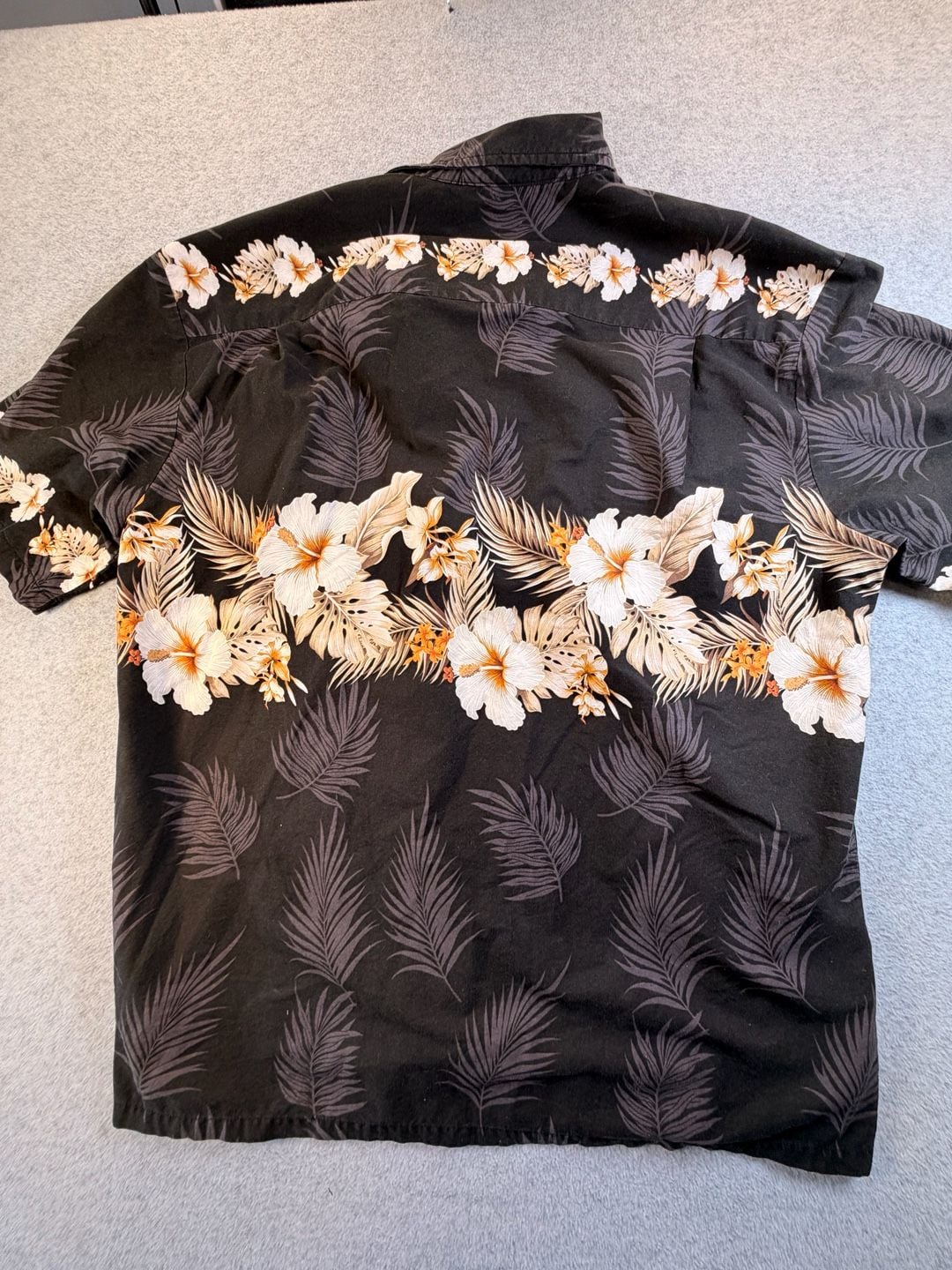Pacific Legend Hawaiian Shirt Size 2XL Black Floral Print Cotton 9