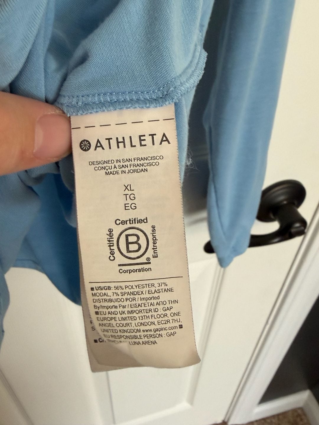 Athleta Long Sleeve Shirt Size XL Blue 5