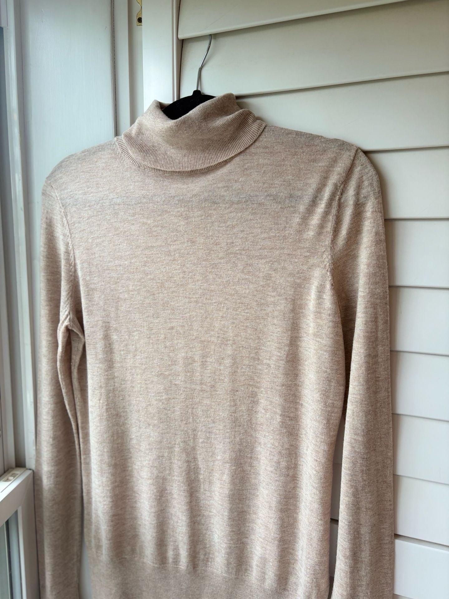 Tissue Thin Wool Blend Turtleneck Sweater Clean Cool Girl Elevated Basic 3