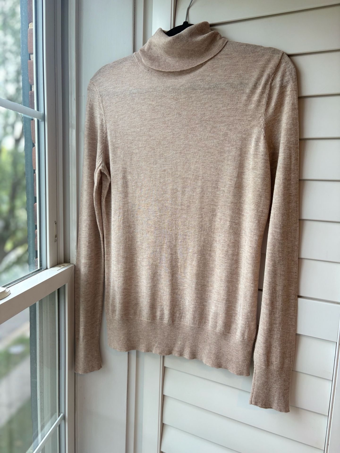 Tissue Thin Wool Blend Turtleneck Sweater Clean Cool Girl Elevated Basic 4