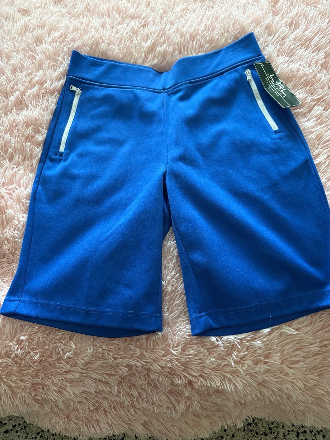 Lauren Active Ralph Lauren Active Shorts Size S Blue Zip Pockets 3