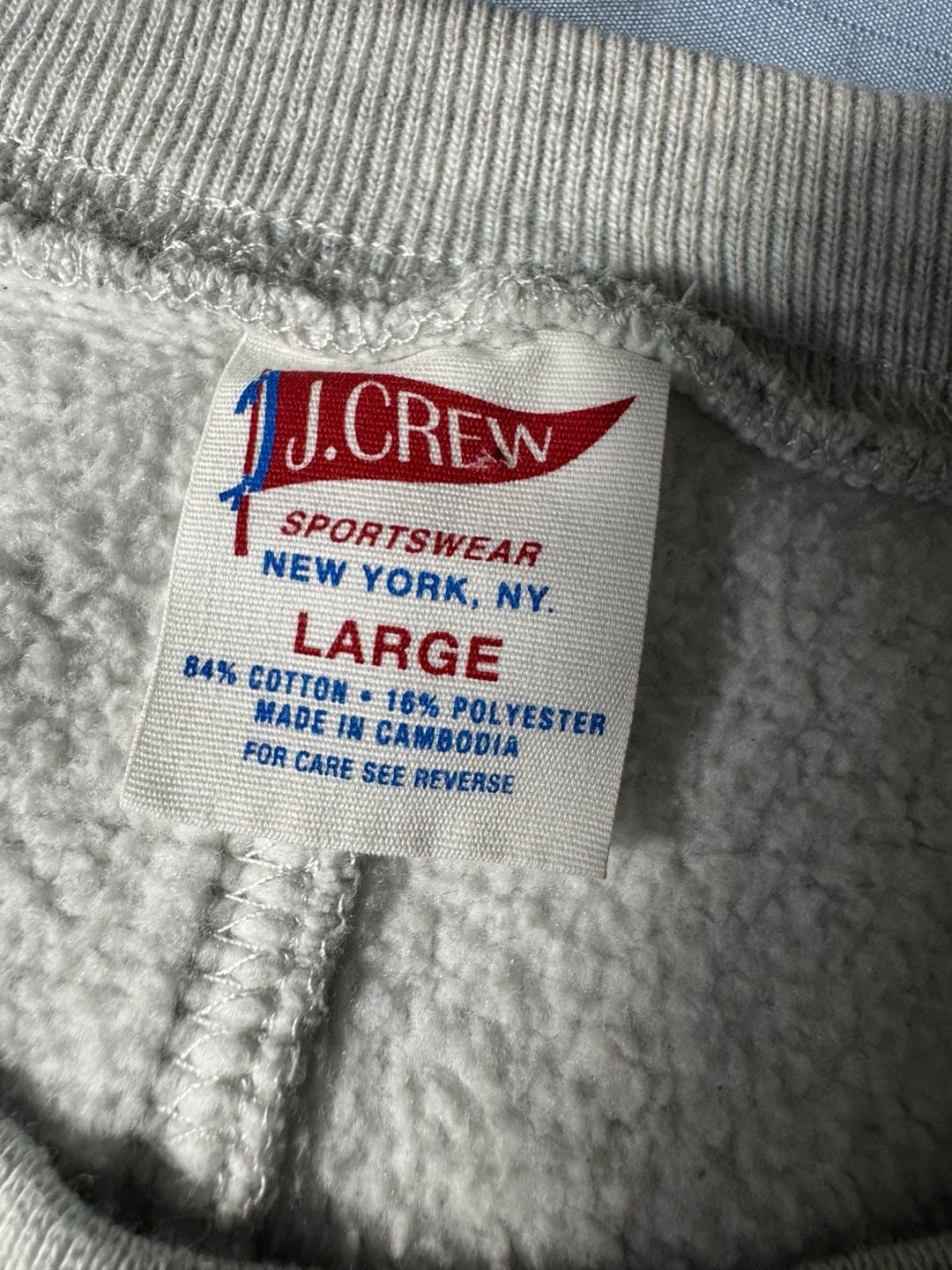 J.Crew Sweatshirt Size Large Gray Crewneck Pullover 3