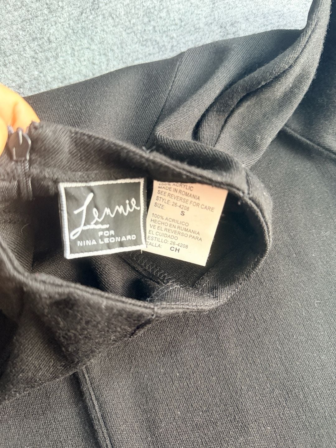 Lennie for Nina Leonard Mock Neck Dress Size S Black 7