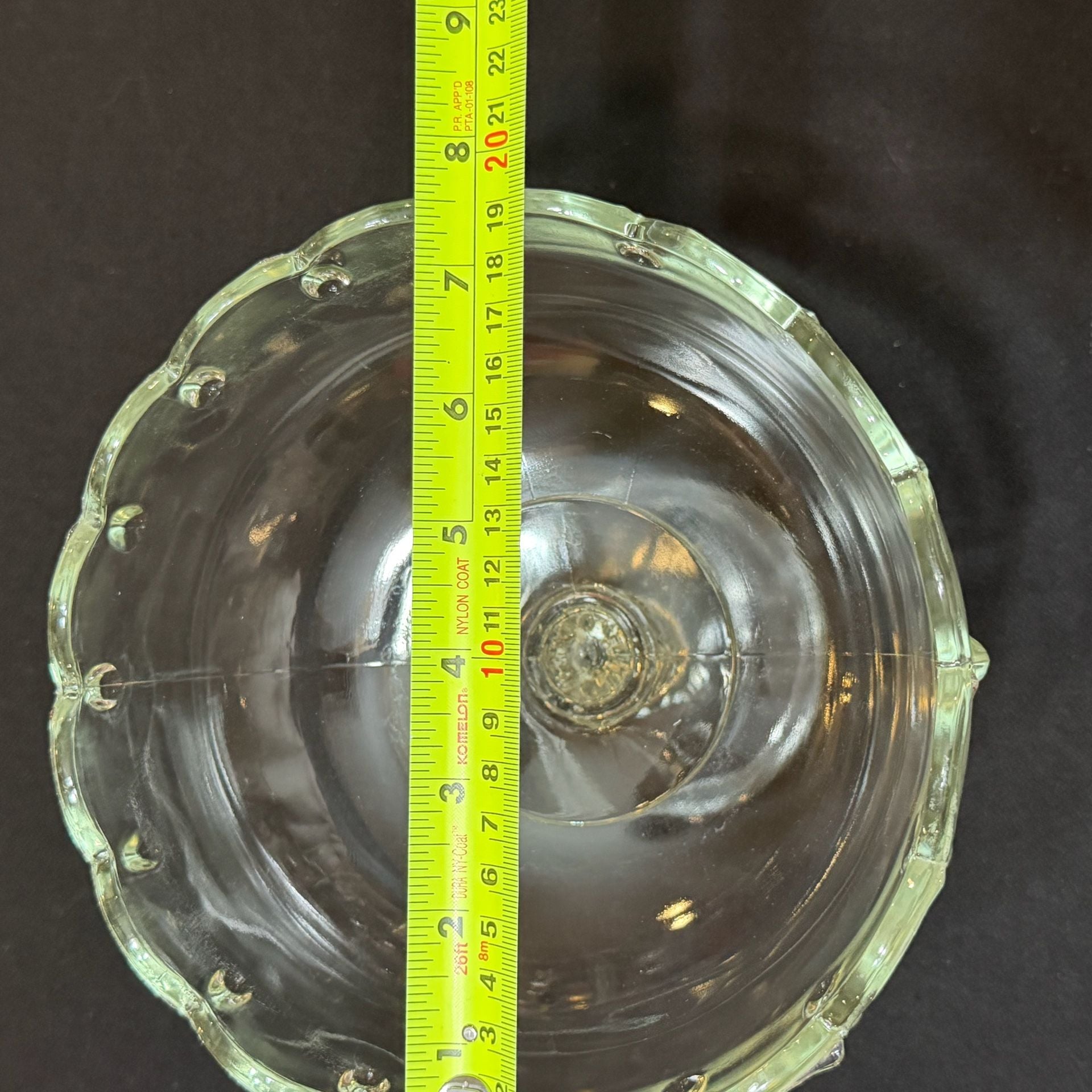 Vintage Indiana Glass “Teardrop” Footed Comport Candy Bowl Scalloped Edge
5