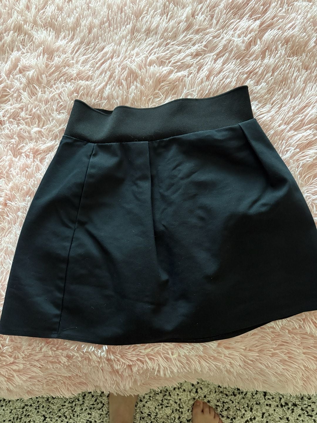 Zara Pocket Pleated Mini Skirt Black 3