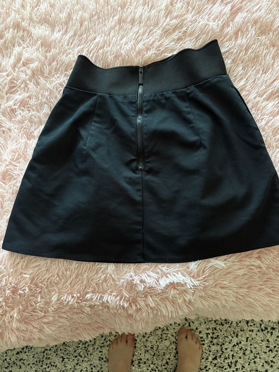 Zara Pocket Pleated Mini Skirt Black 4