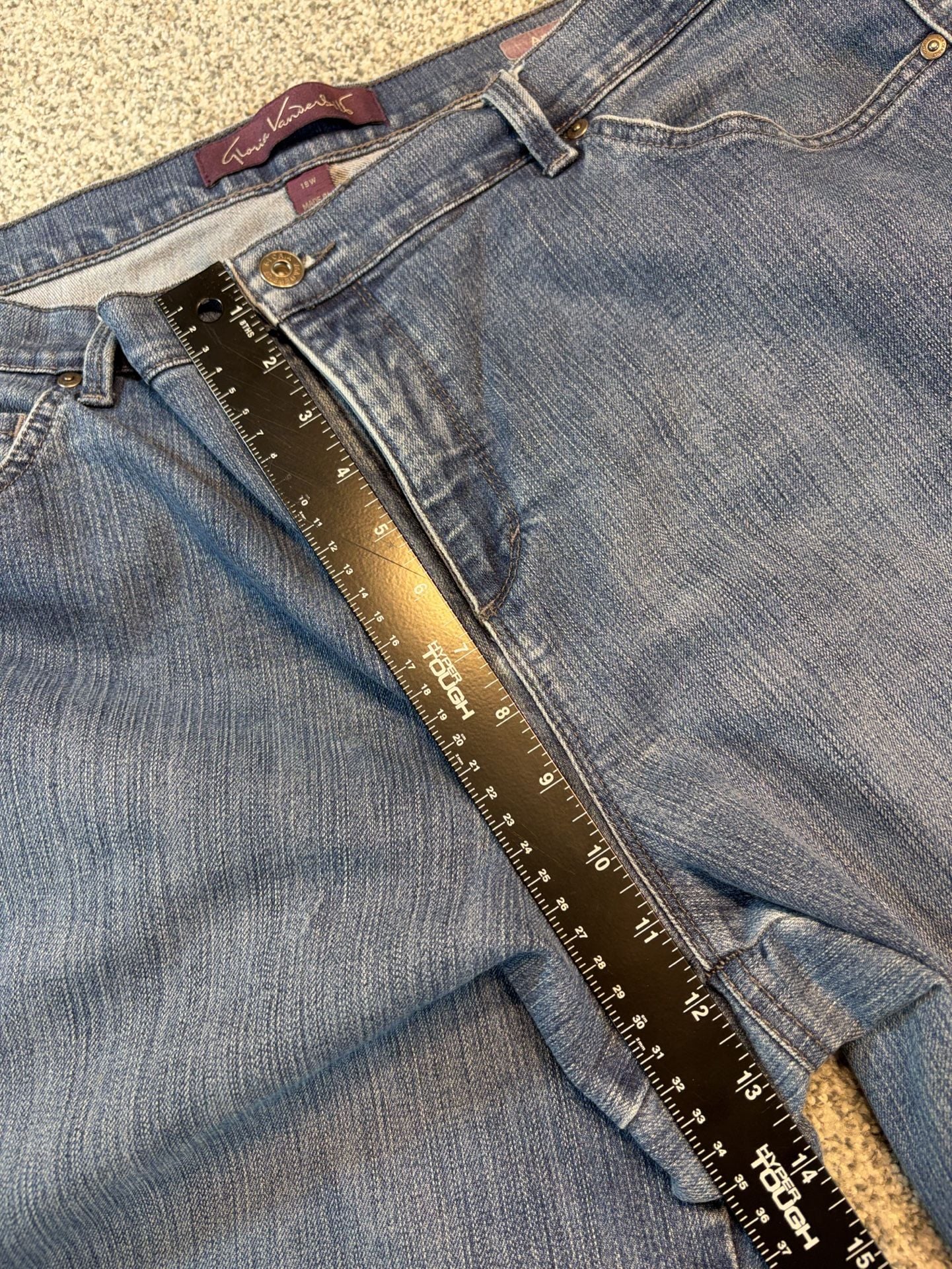 Gloria Vanderbilt Straight Jeans Size 18W Blue Denim Pre-Owned 5