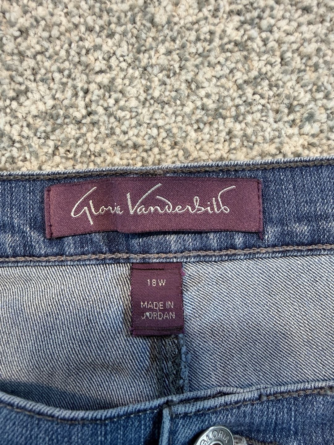 Gloria Vanderbilt Straight Jeans Size 18W Blue Denim Pre-Owned 9
