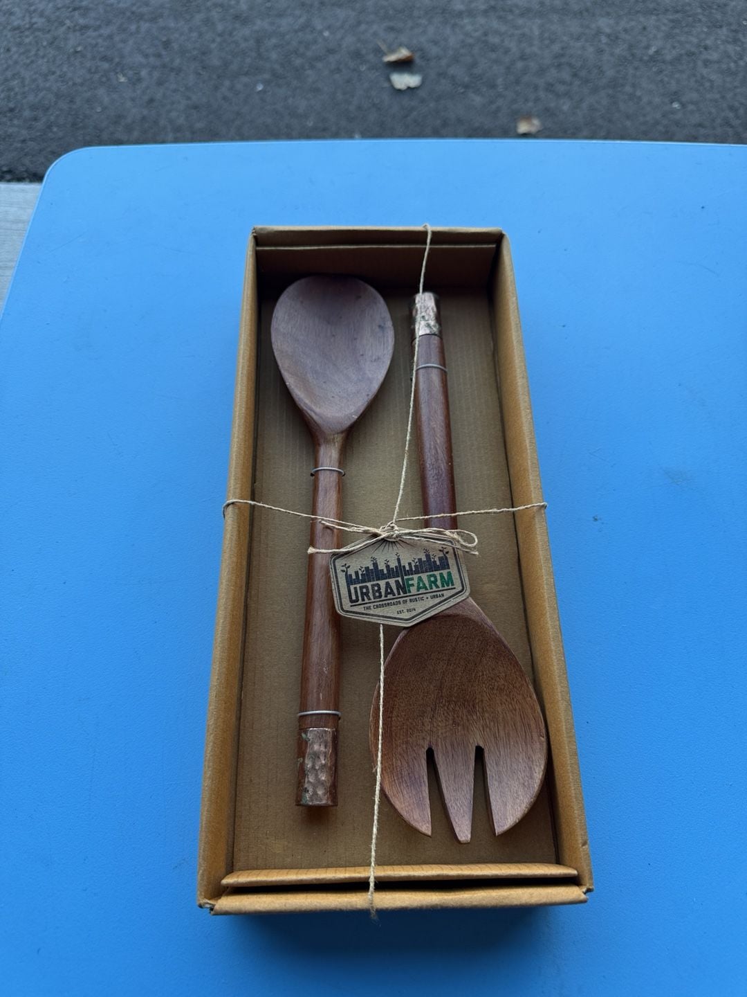 Urban Farm Wooden Salad Servers Set 1