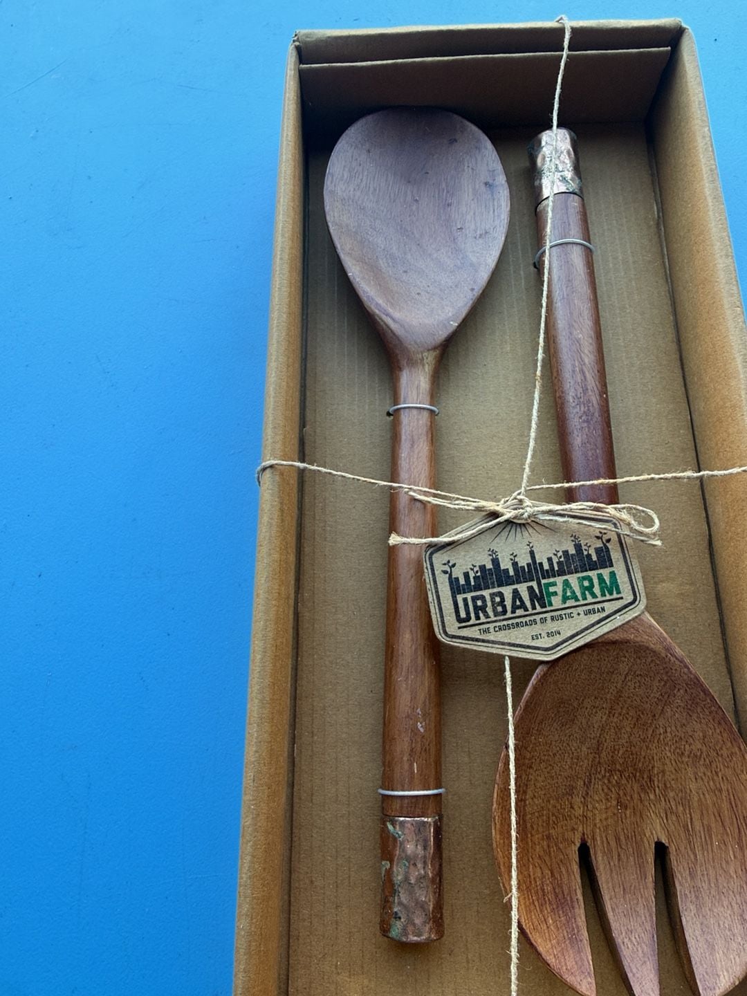 Urban Farm Wooden Salad Servers Set 3