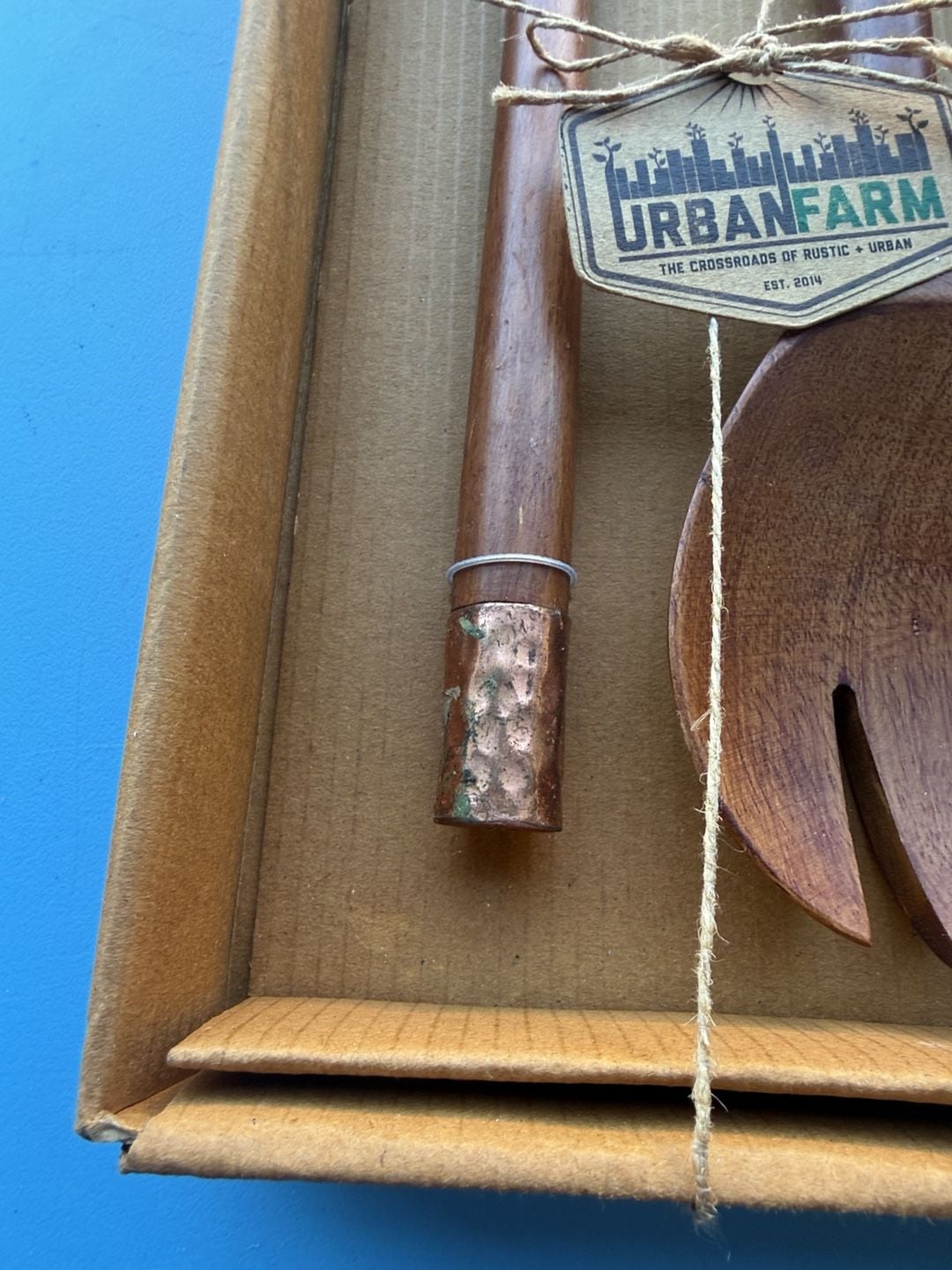 Urban Farm Wooden Salad Servers Set 5