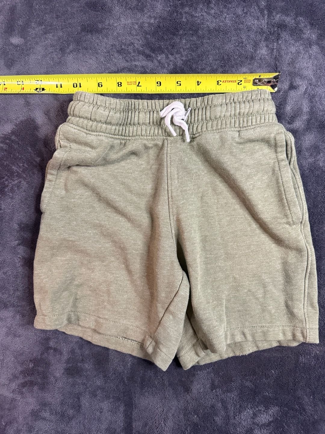 Kids Old Navy Sweat Shorts Size S (6-7) Green Fleece Pull On#183 3