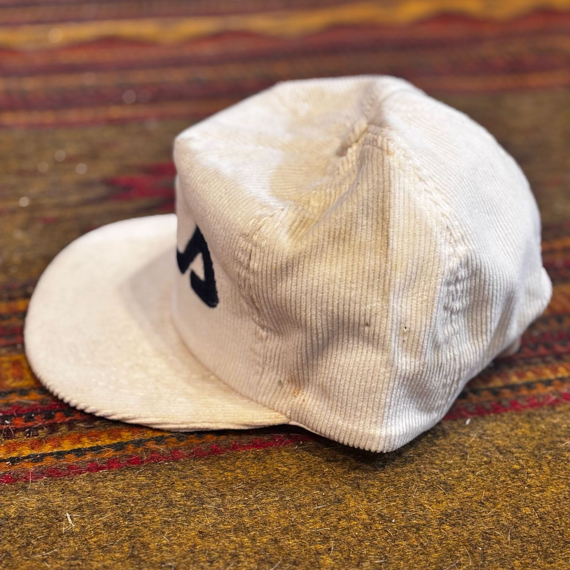 Vintage ‘90s Fila White Corduroy Flat Bill Hat with Embroidered Logo 3