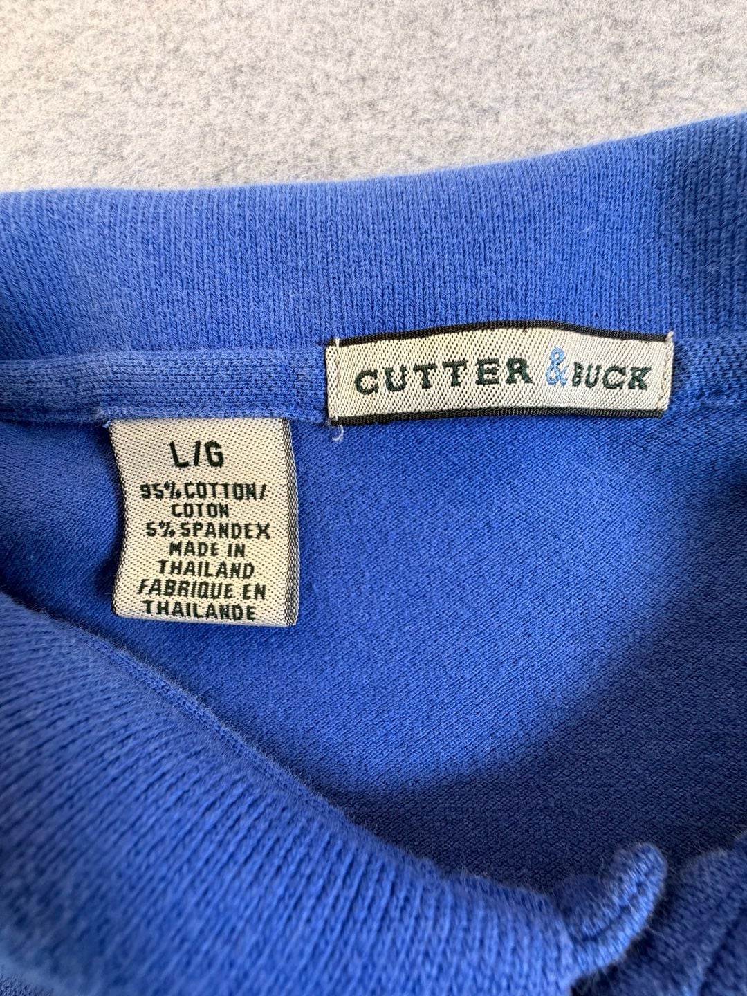 Cutter & Buck Kansas Jayhawks Polo Shirt Size L Blue Embroidered Logo 3