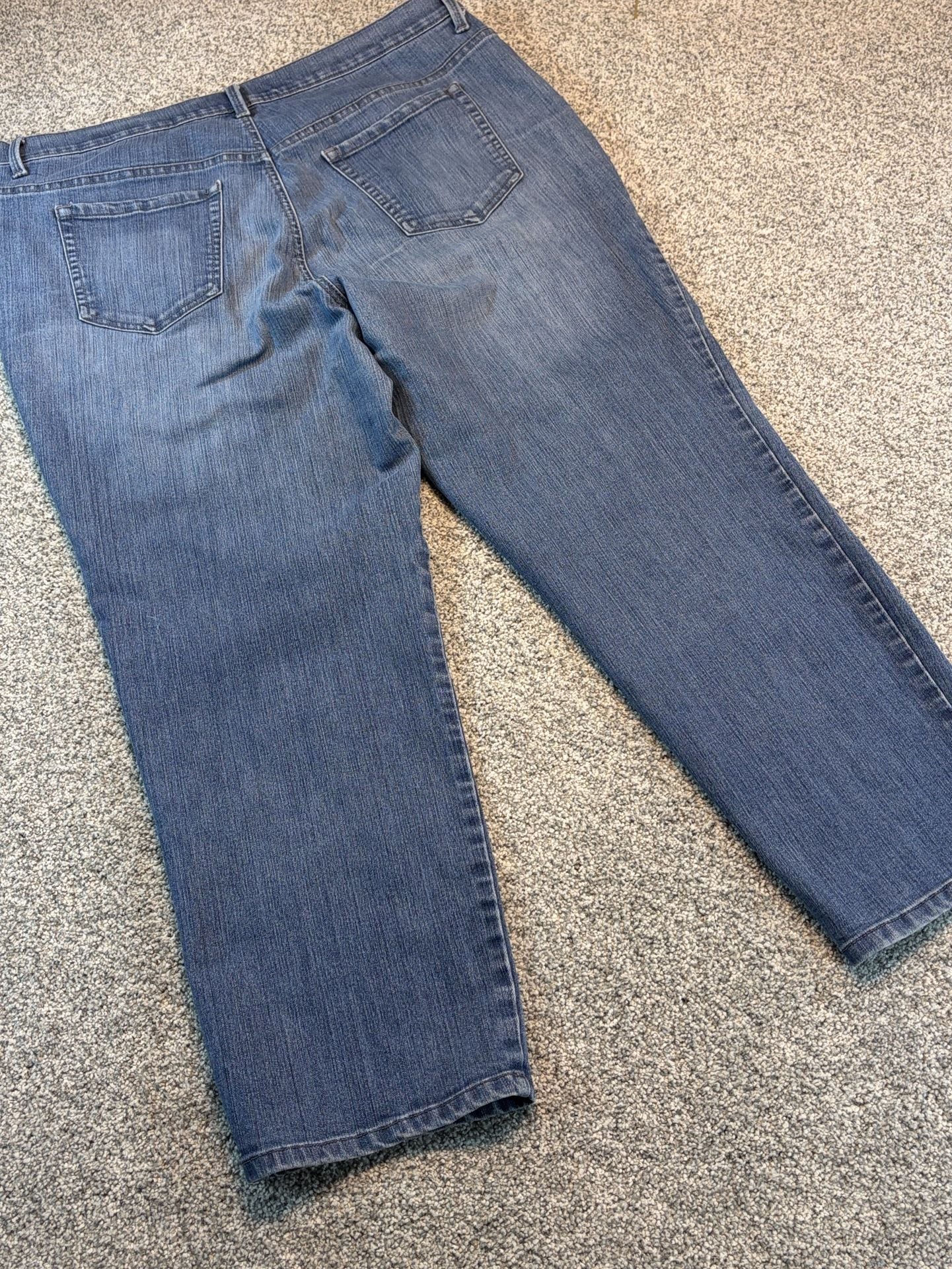 Gloria Vanderbilt Straight Jeans Size 18W Blue Denim Pre-Owned 14