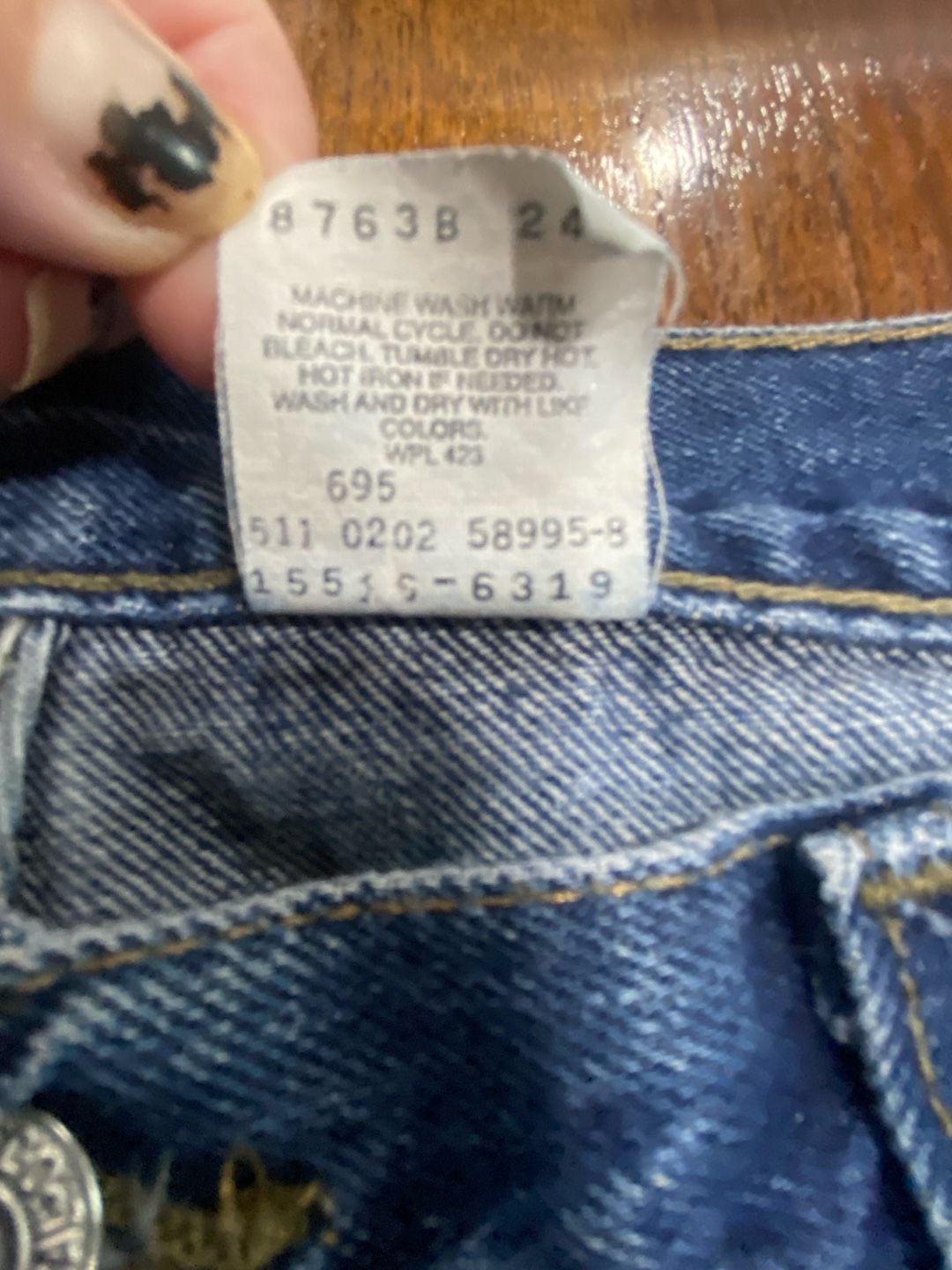 Levi's 515 Bootcut Jeans Size 12M Blue Denim made in USA 11