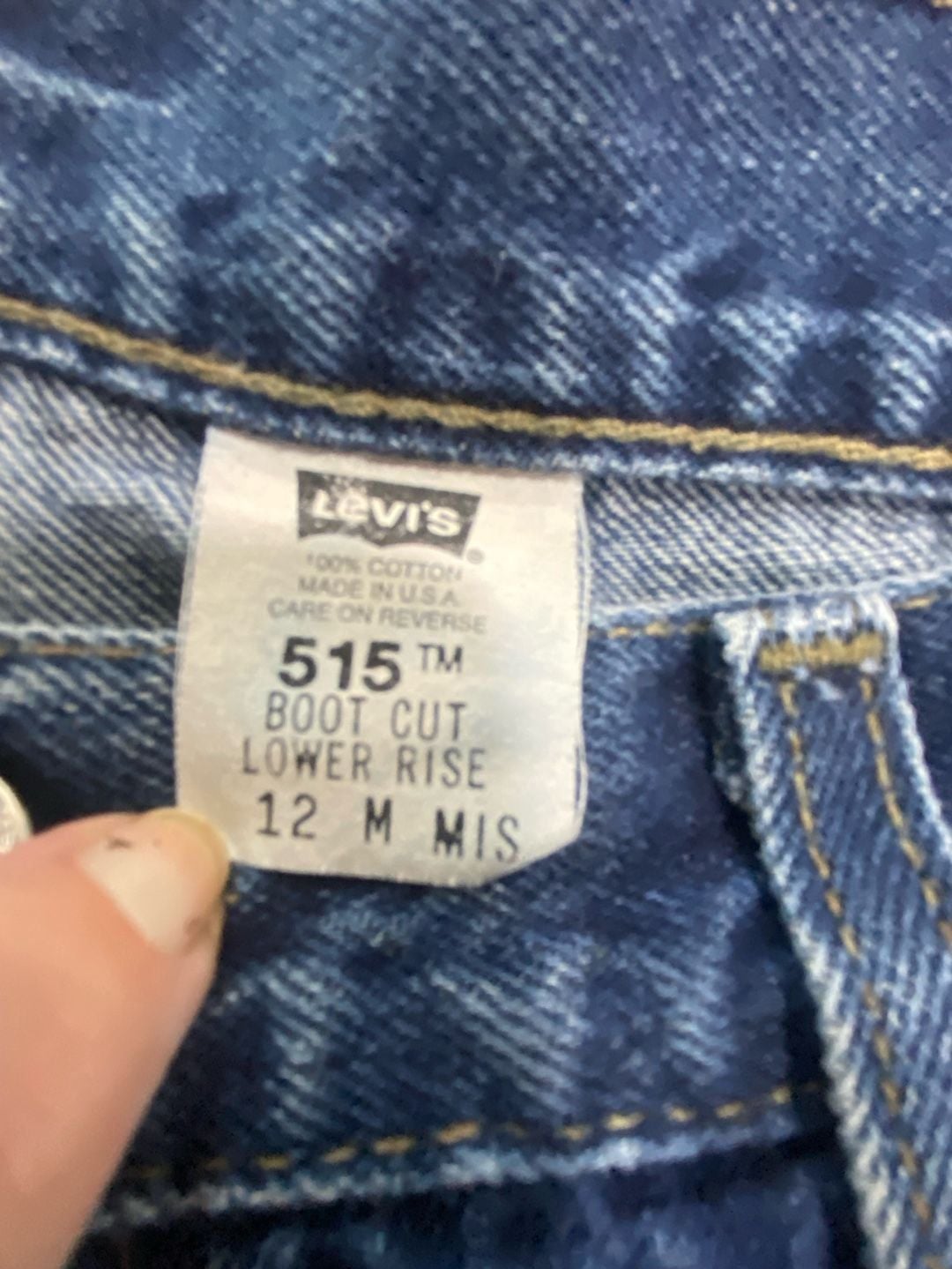 Levi's 515 Bootcut Jeans Size 12M Blue Denim made in USA 10