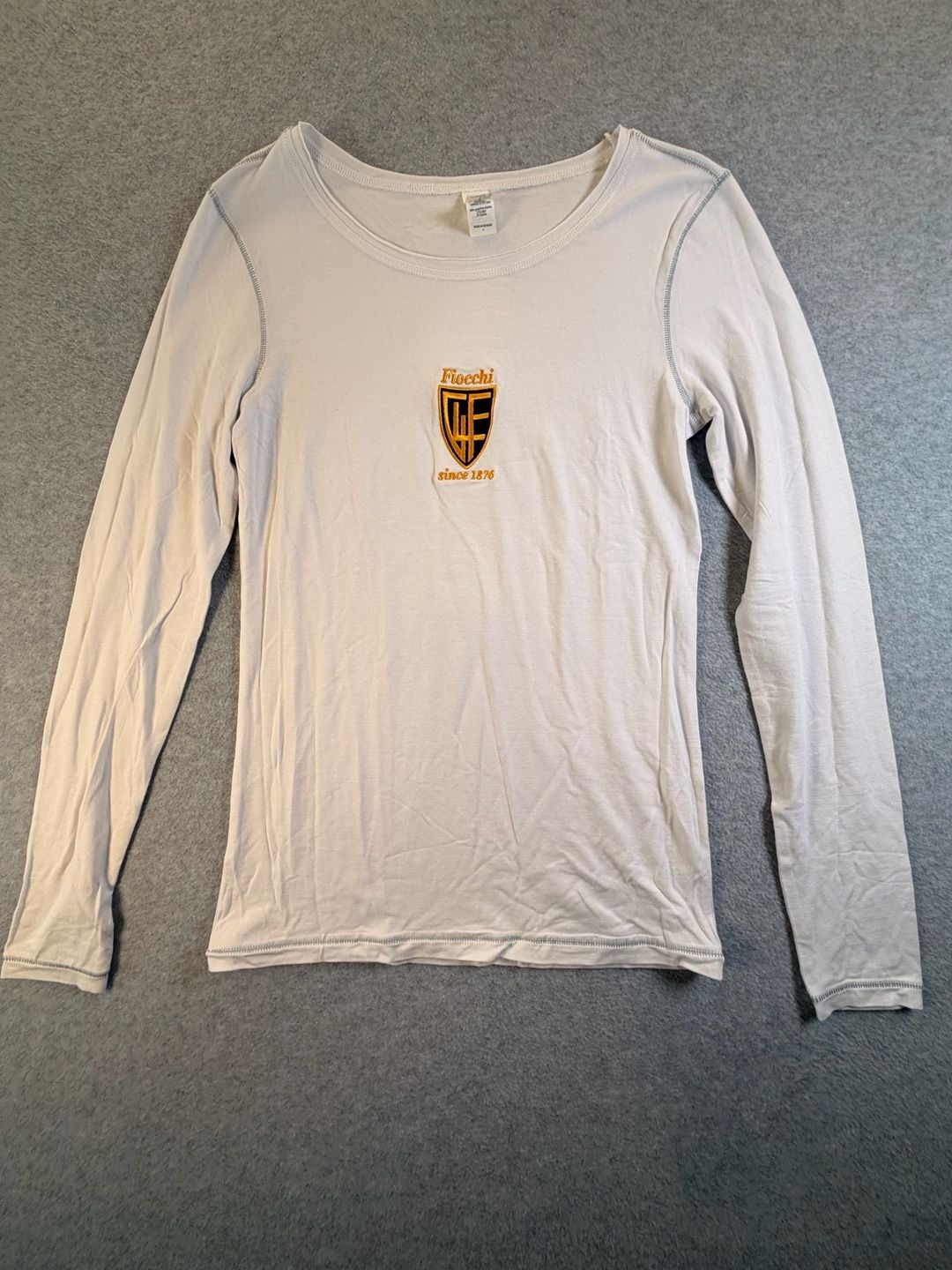 Fiocchi Long Sleeve Shirt Size S White Embroidered Shield Logo 2