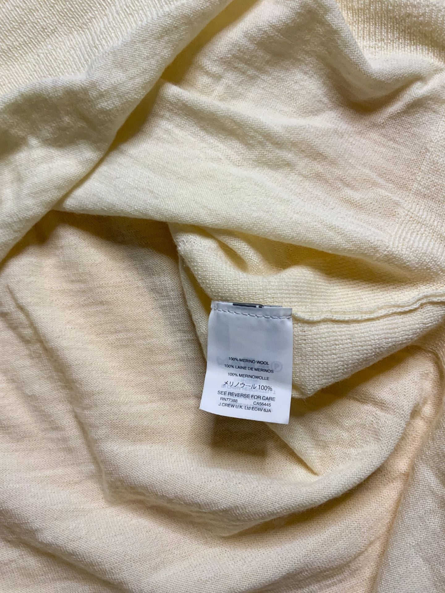 J.Crew V-Neck Sweater Women’s Size S Cream Ruffled Cuffs 5
