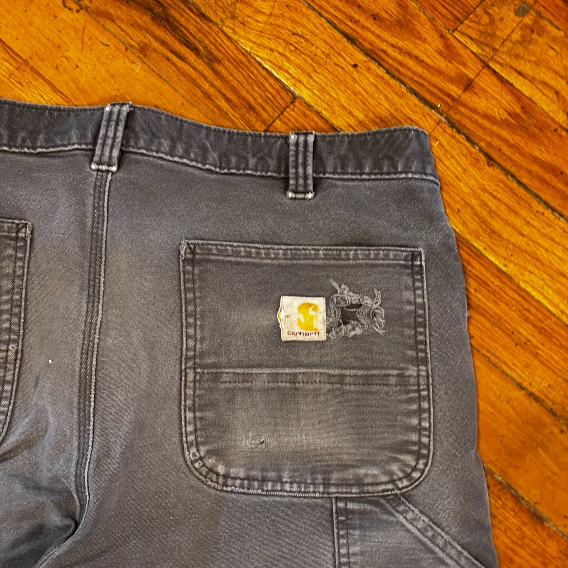 Carhartt 103334 Double Knee Work Pants 36x36 Relaxed Fit DISTRESSED 4